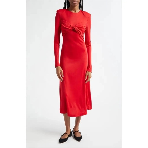 NWT Farm Rio Twisted Cup Midi Red Dress - Size Medium - Picture 4 of 10